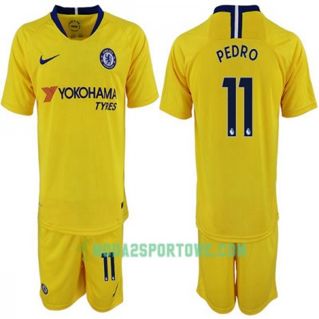 Koszulka Chelsea Pedro 11 Dziecięcy Wyjazdowe Stroje Piłkarskie 2018-2019 Krótki Rękaw